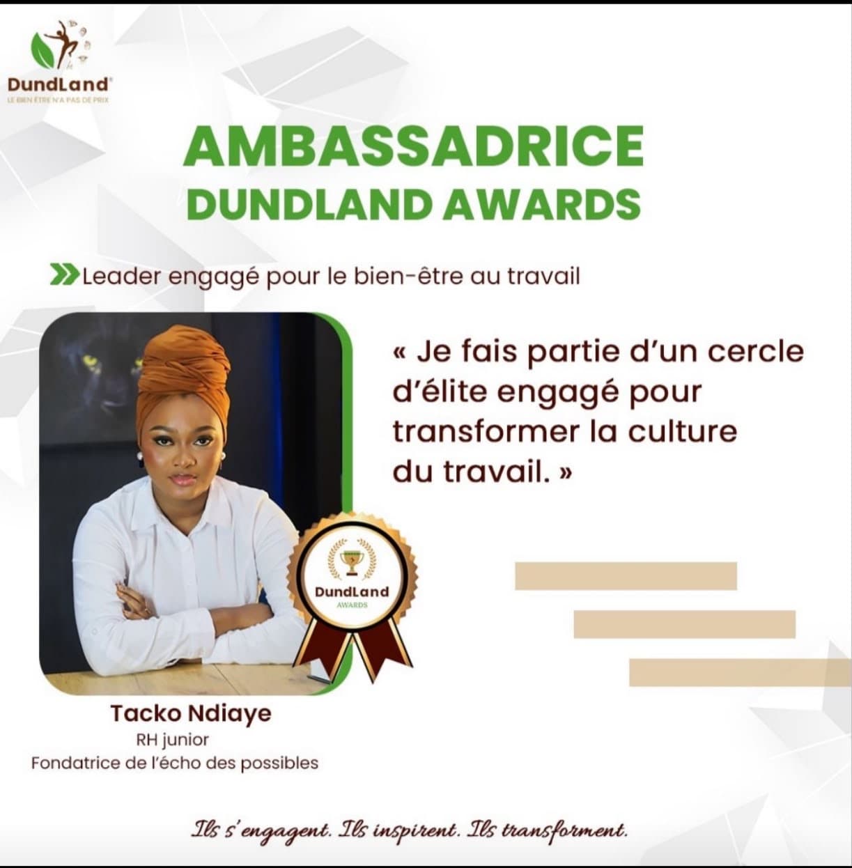 Ambassadrice Dunland Awards